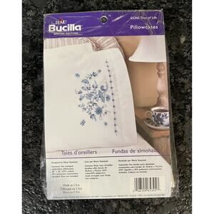 Bucilla Special Edition Tree of Life Stamped Pillowcase Pair NIP #65345